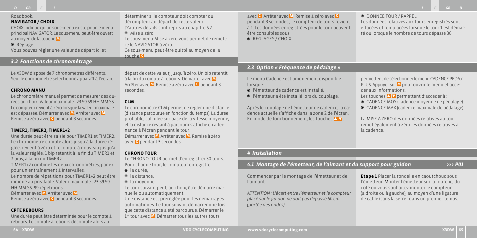 VDO WL X3 DW User Manual | Page 33 / 364