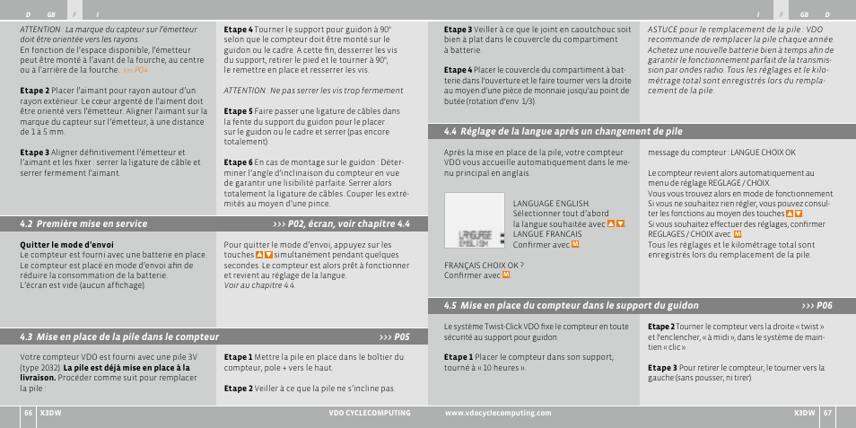 VDO WL X3 DW User Manual | Page 34 / 364