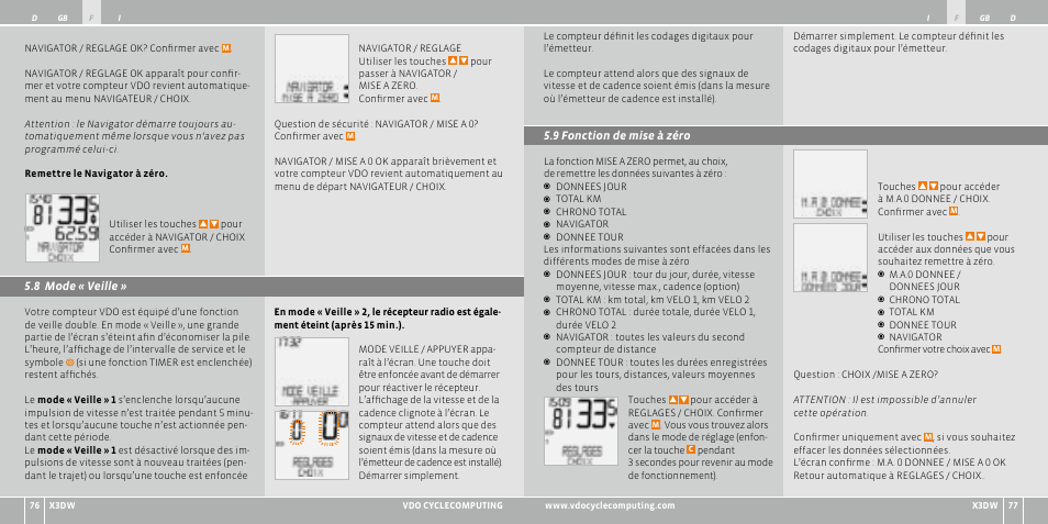 VDO WL X3 DW User Manual | Page 39 / 364