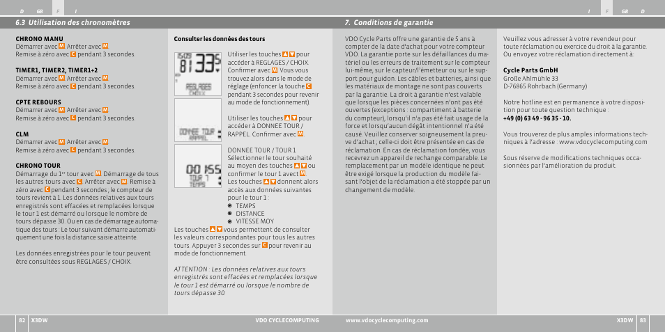 VDO WL X3 DW User Manual | Page 42 / 364