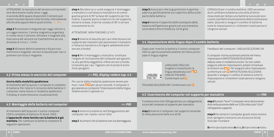 VDO WL X3 DW User Manual | Page 48 / 364