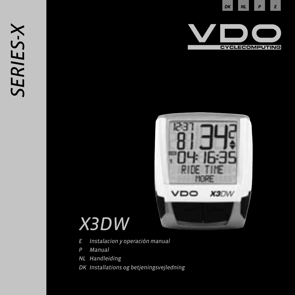 Ba_x3dw_dk_nl_p_e, Se r ie s- x, X3dw | VDO WL X3 DW User Manual | Page 60 / 364