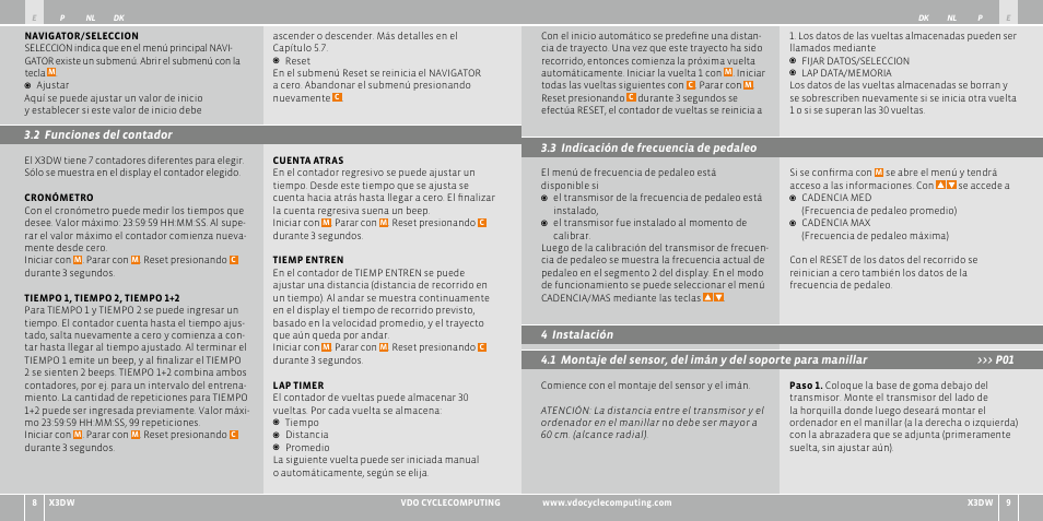 VDO WL X3 DW User Manual | Page 64 / 364