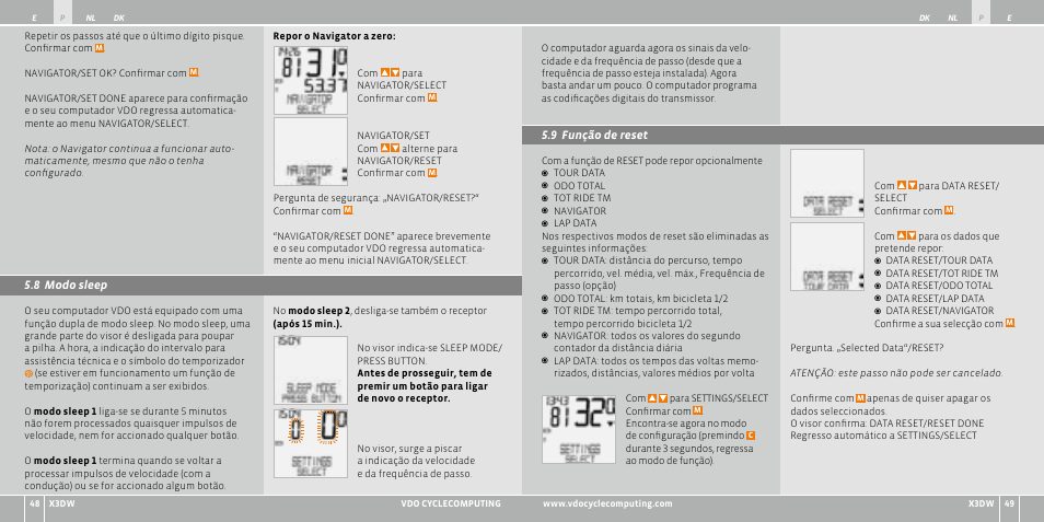 VDO WL X3 DW User Manual | Page 84 / 364
