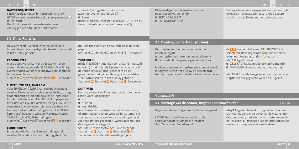 VDO WL X3 DW User Manual | Page 92 / 364