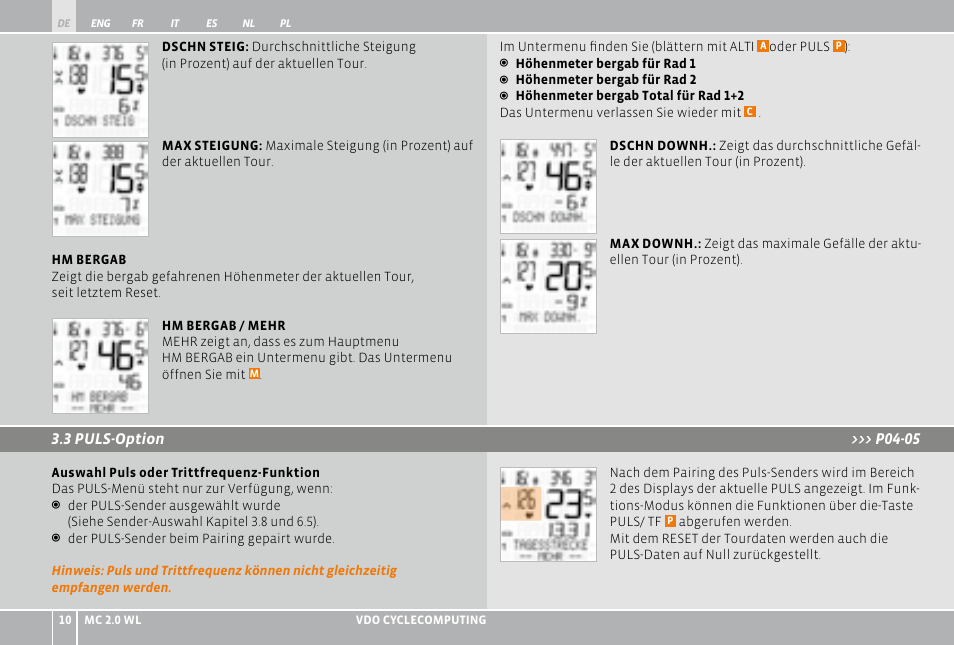 VDO WL MC 2.0 User Manual | Page 10 / 272