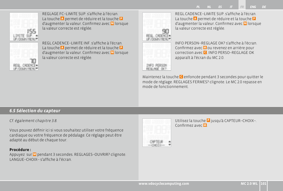 VDO WL MC 2.0 User Manual | Page 101 / 272