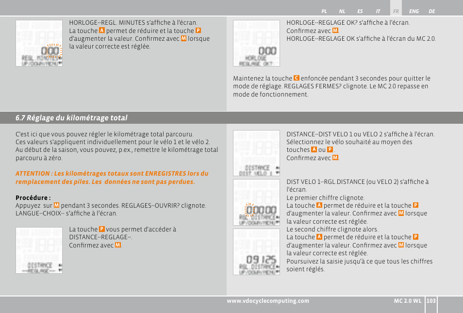 VDO WL MC 2.0 User Manual | Page 103 / 272