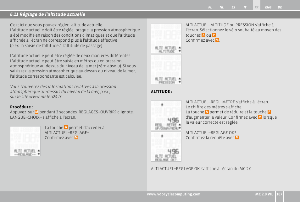 VDO WL MC 2.0 User Manual | Page 107 / 272