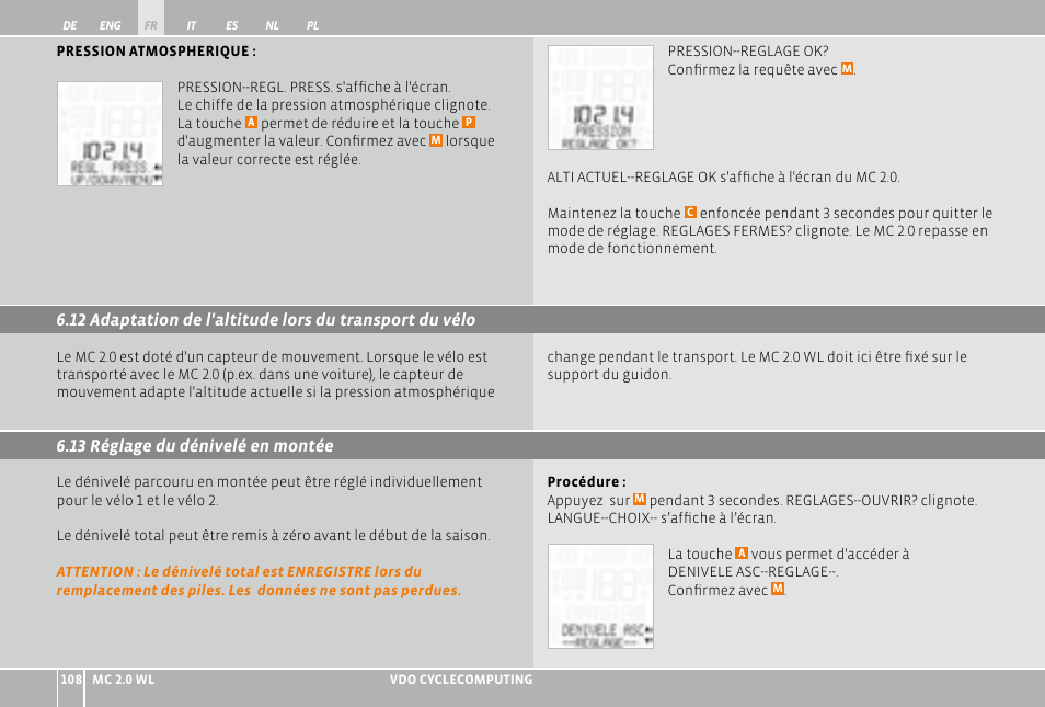 VDO WL MC 2.0 User Manual | Page 108 / 272