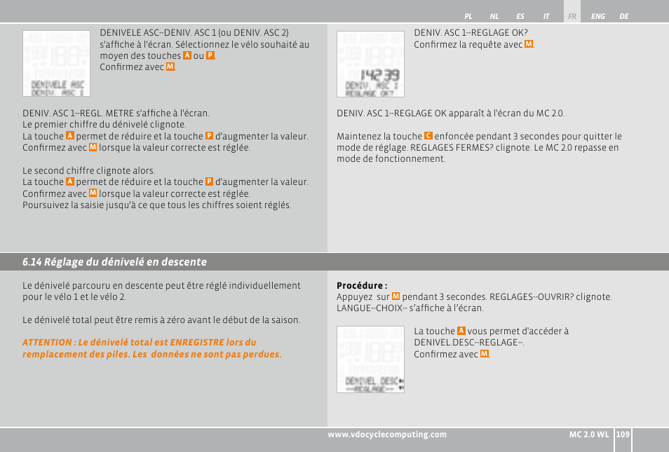 VDO WL MC 2.0 User Manual | Page 109 / 272