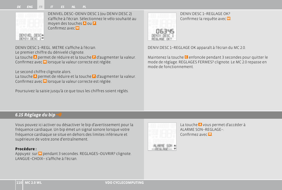 VDO WL MC 2.0 User Manual | Page 110 / 272