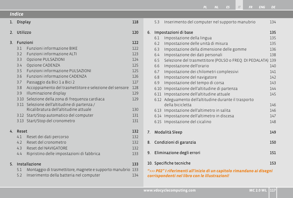 VDO WL MC 2.0 User Manual | Page 117 / 272