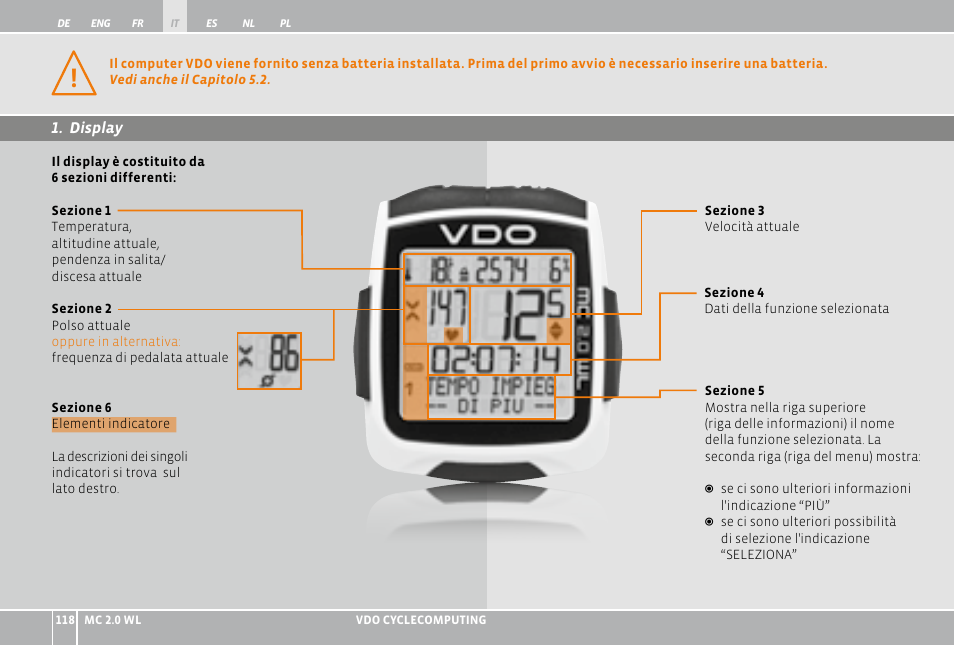 VDO WL MC 2.0 User Manual | Page 118 / 272