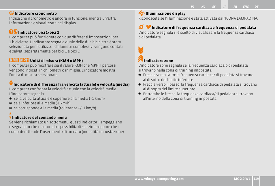 VDO WL MC 2.0 User Manual | Page 119 / 272