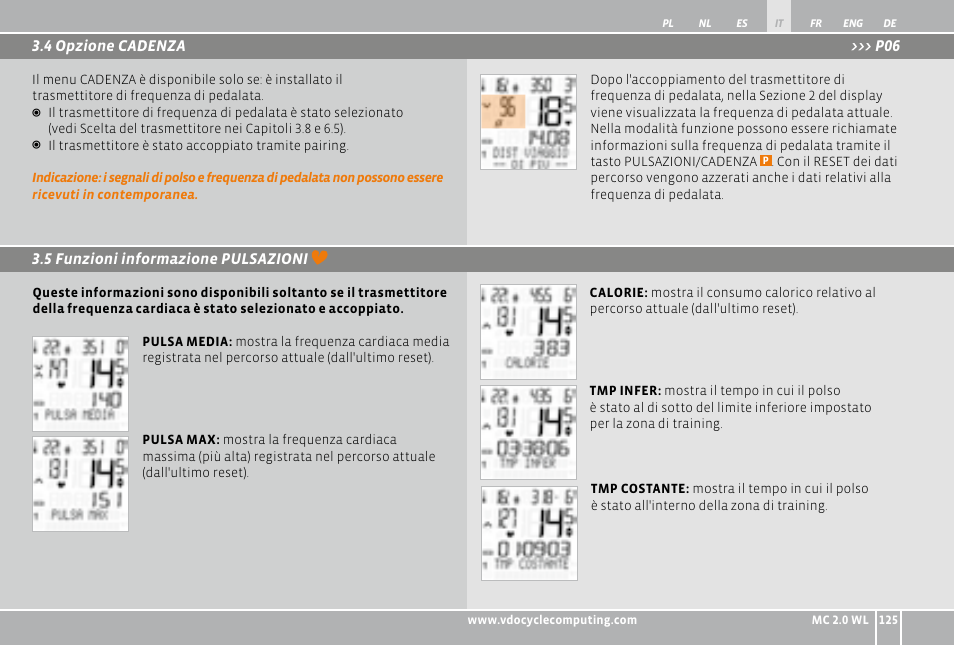 VDO WL MC 2.0 User Manual | Page 125 / 272