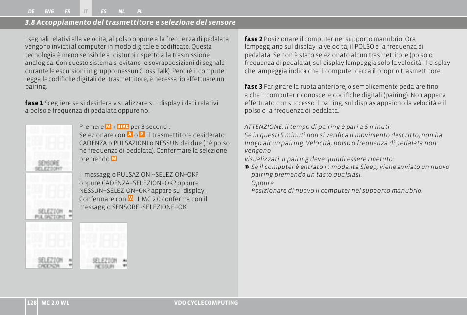 VDO WL MC 2.0 User Manual | Page 128 / 272