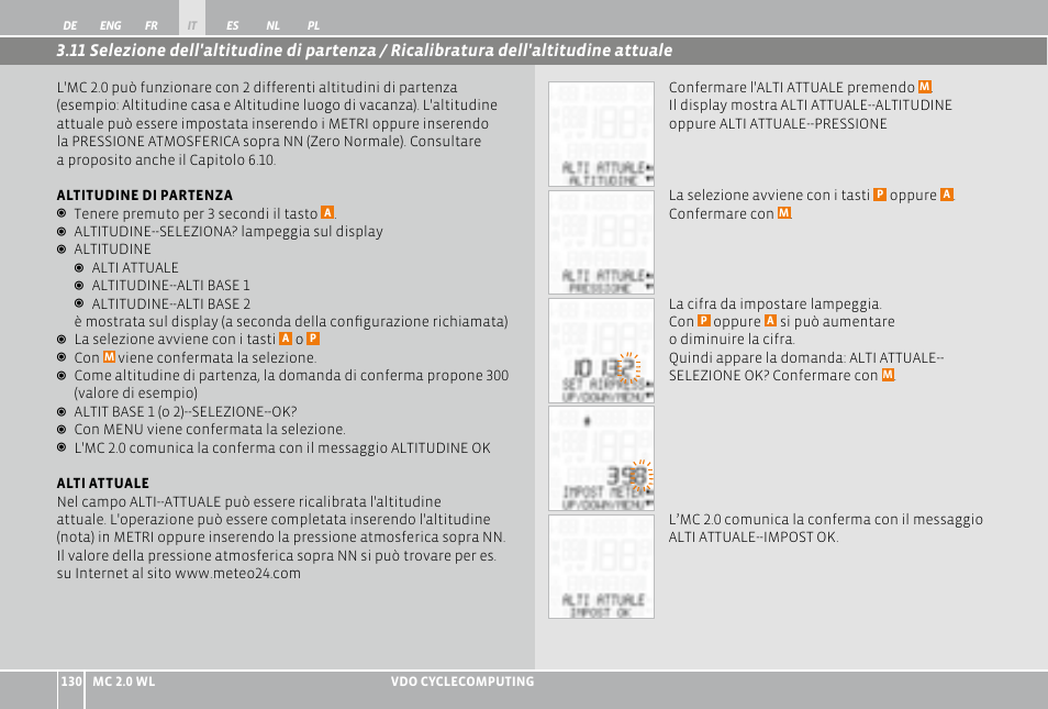 12 start/stop automatico del computer | VDO WL MC 2.0 User Manual | Page 130 / 272