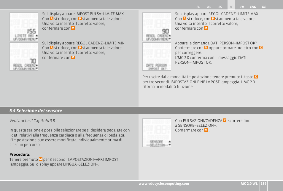 VDO WL MC 2.0 User Manual | Page 139 / 272