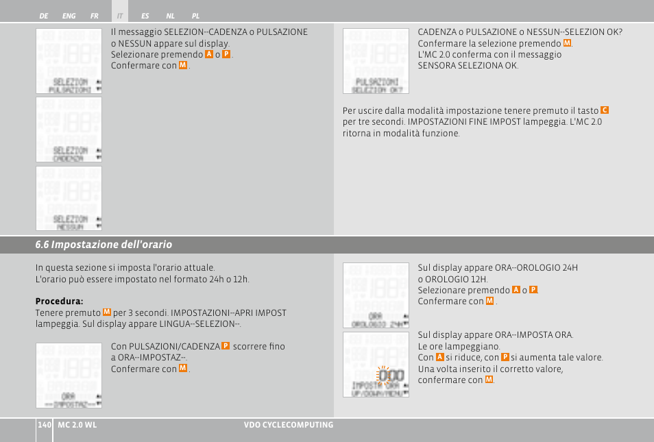 VDO WL MC 2.0 User Manual | Page 140 / 272