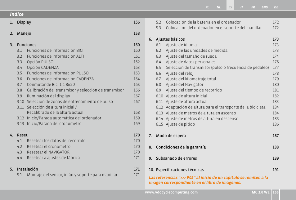 VDO WL MC 2.0 User Manual | Page 155 / 272