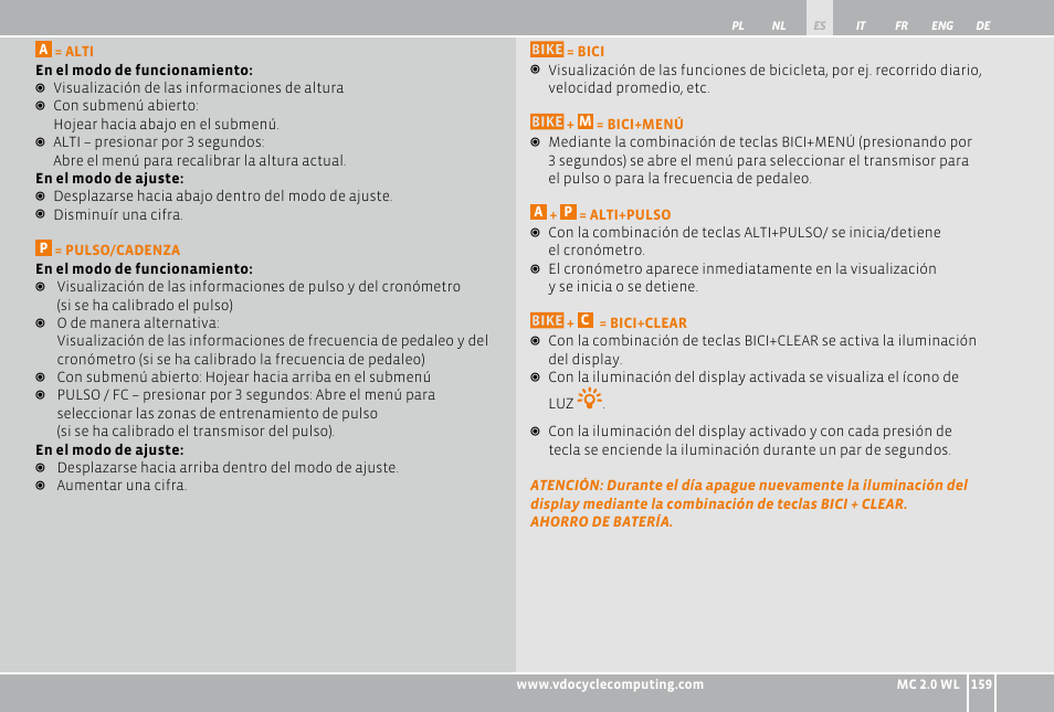 VDO WL MC 2.0 User Manual | Page 159 / 272
