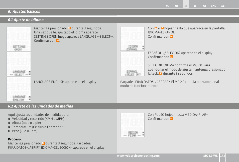 VDO WL MC 2.0 User Manual | Page 173 / 272