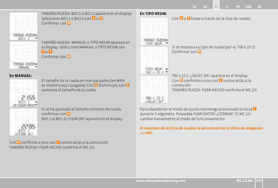 VDO WL MC 2.0 User Manual | Page 175 / 272