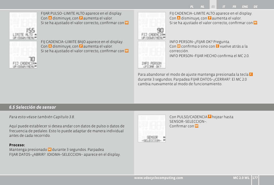 VDO WL MC 2.0 User Manual | Page 177 / 272