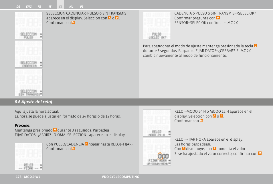 VDO WL MC 2.0 User Manual | Page 178 / 272