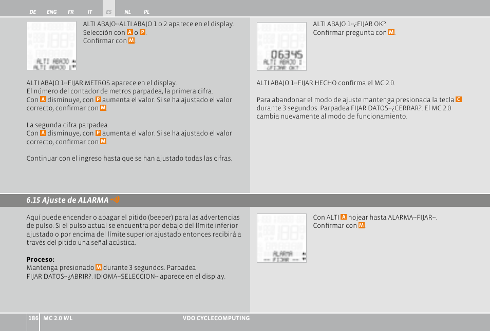 VDO WL MC 2.0 User Manual | Page 186 / 272