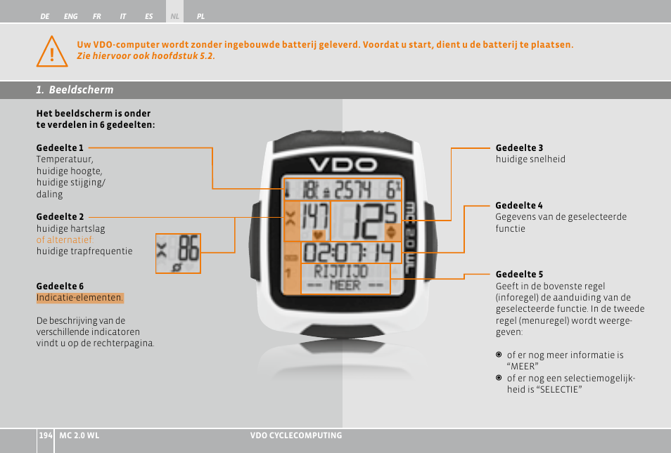 VDO WL MC 2.0 User Manual | Page 194 / 272