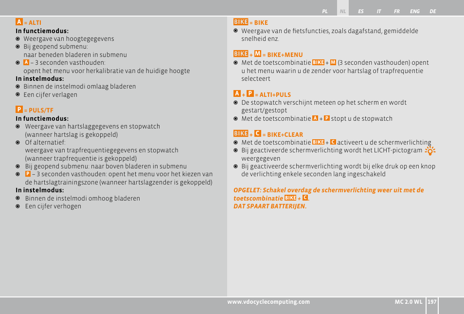 VDO WL MC 2.0 User Manual | Page 197 / 272