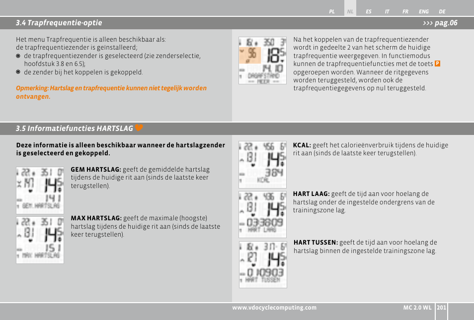 VDO WL MC 2.0 User Manual | Page 201 / 272