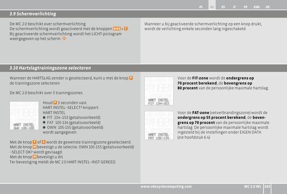 VDO WL MC 2.0 User Manual | Page 205 / 272