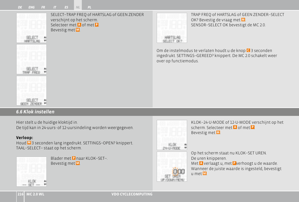 VDO WL MC 2.0 User Manual | Page 216 / 272