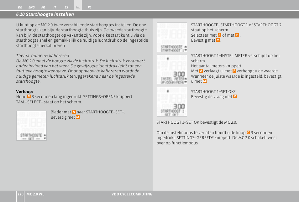 VDO WL MC 2.0 User Manual | Page 220 / 272