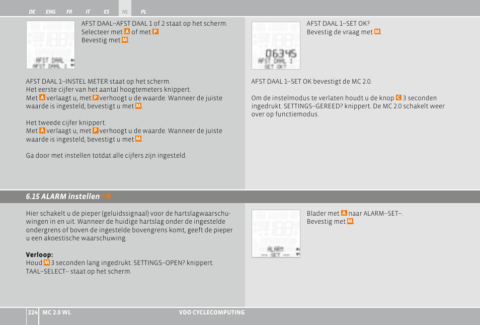 VDO WL MC 2.0 User Manual | Page 224 / 272