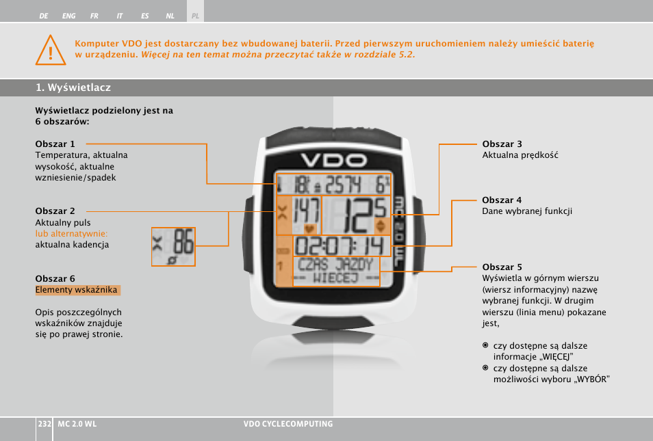 VDO WL MC 2.0 User Manual | Page 232 / 272