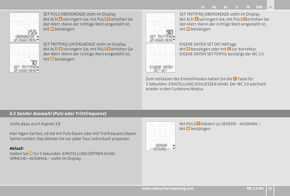 VDO WL MC 2.0 User Manual | Page 25 / 272