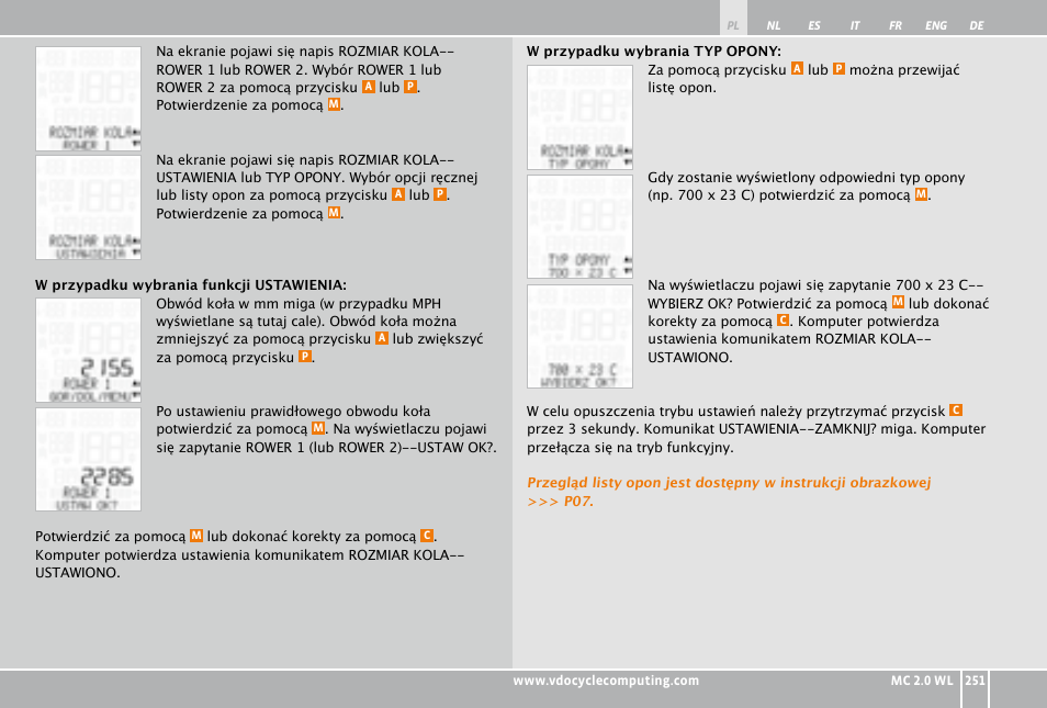 VDO WL MC 2.0 User Manual | Page 251 / 272