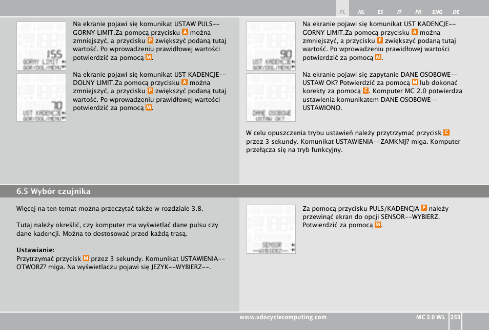 VDO WL MC 2.0 User Manual | Page 253 / 272