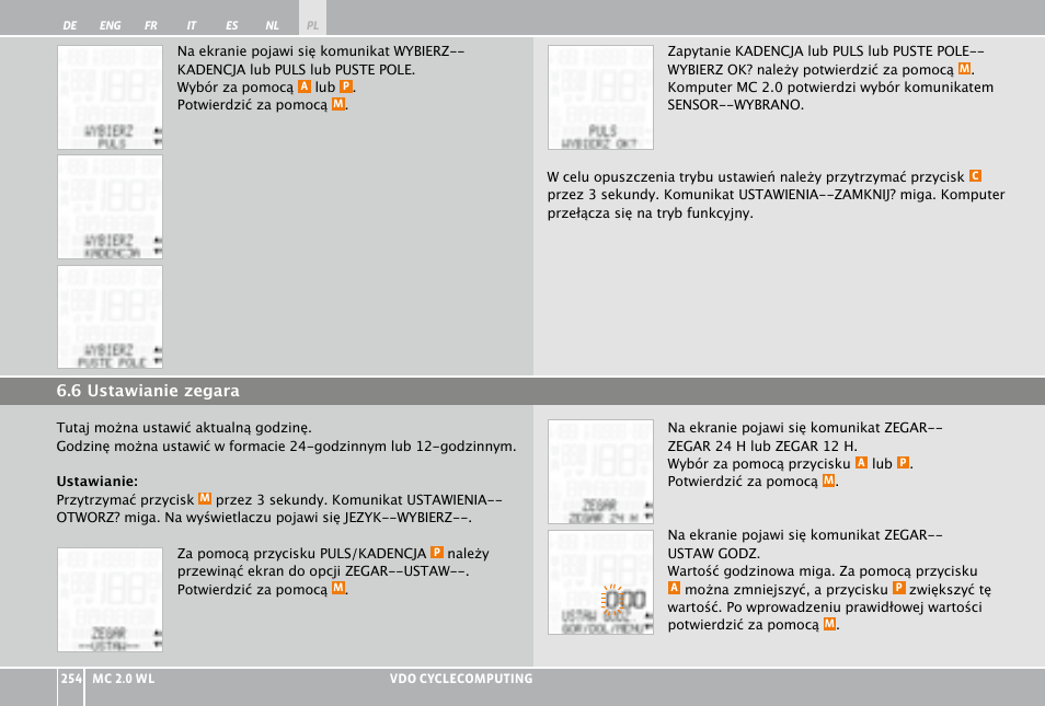 VDO WL MC 2.0 User Manual | Page 254 / 272
