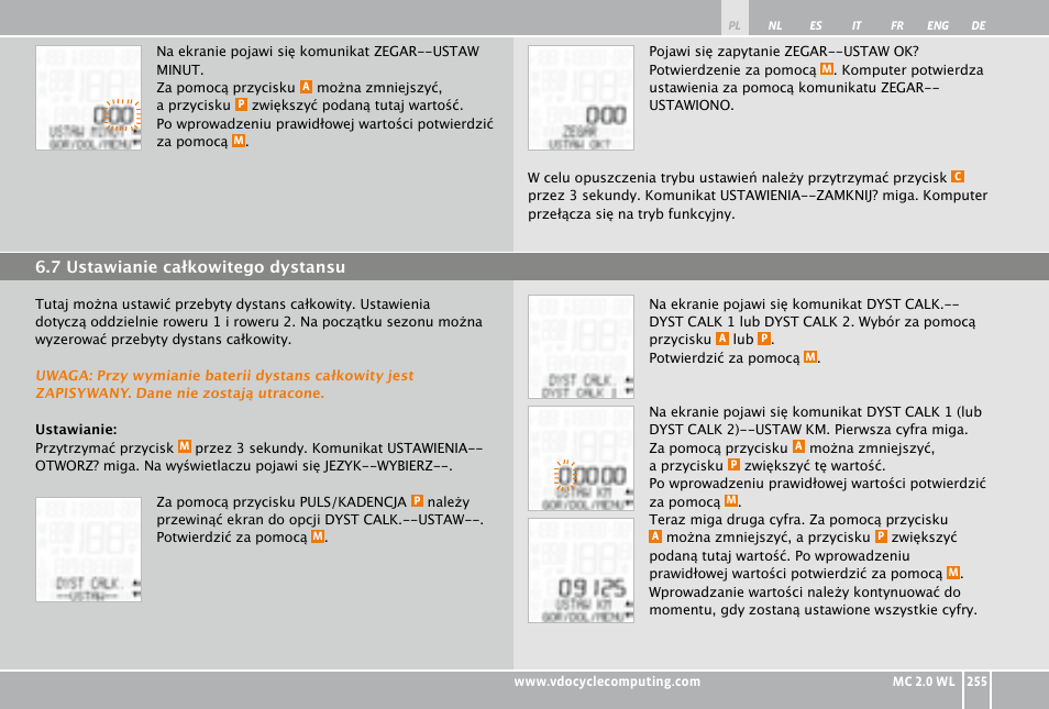 VDO WL MC 2.0 User Manual | Page 255 / 272