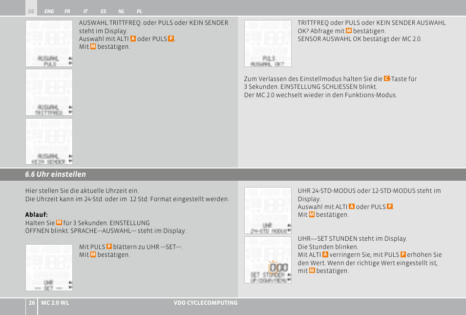 VDO WL MC 2.0 User Manual | Page 26 / 272