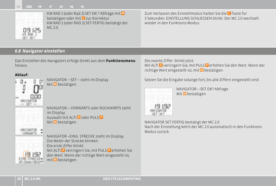 VDO WL MC 2.0 User Manual | Page 28 / 272