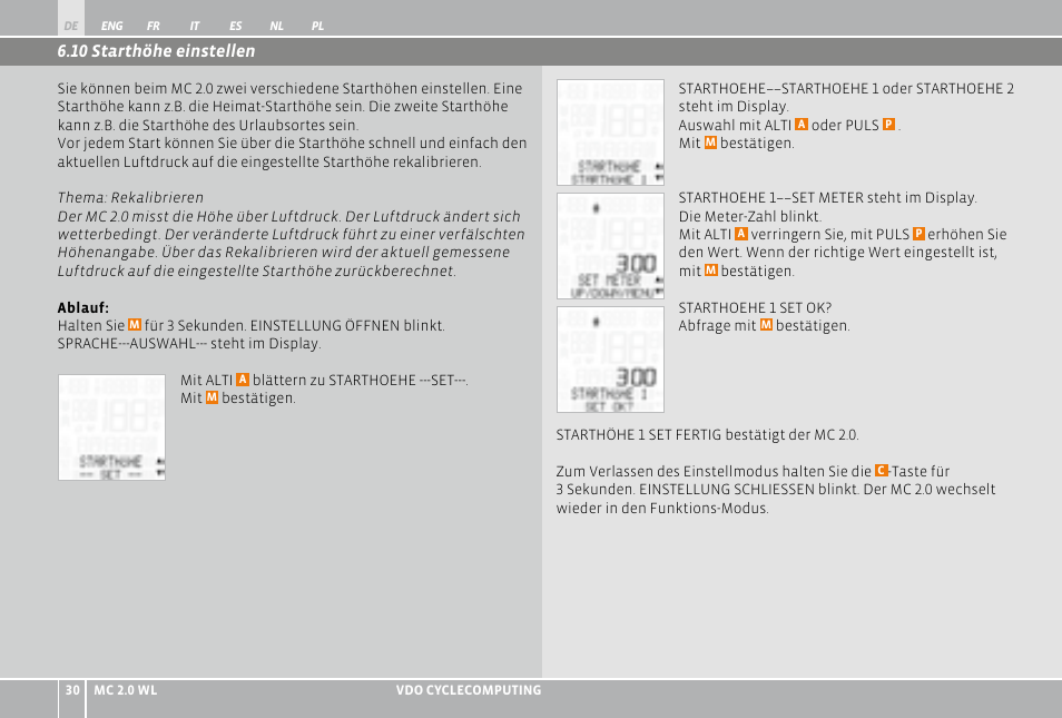 VDO WL MC 2.0 User Manual | Page 30 / 272