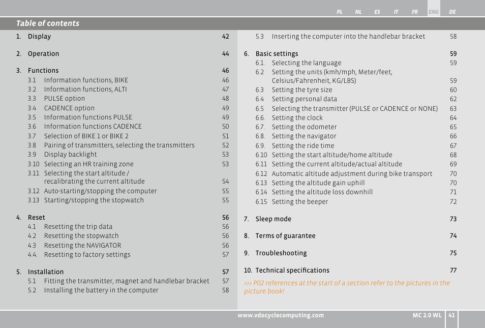 VDO WL MC 2.0 User Manual | Page 41 / 272