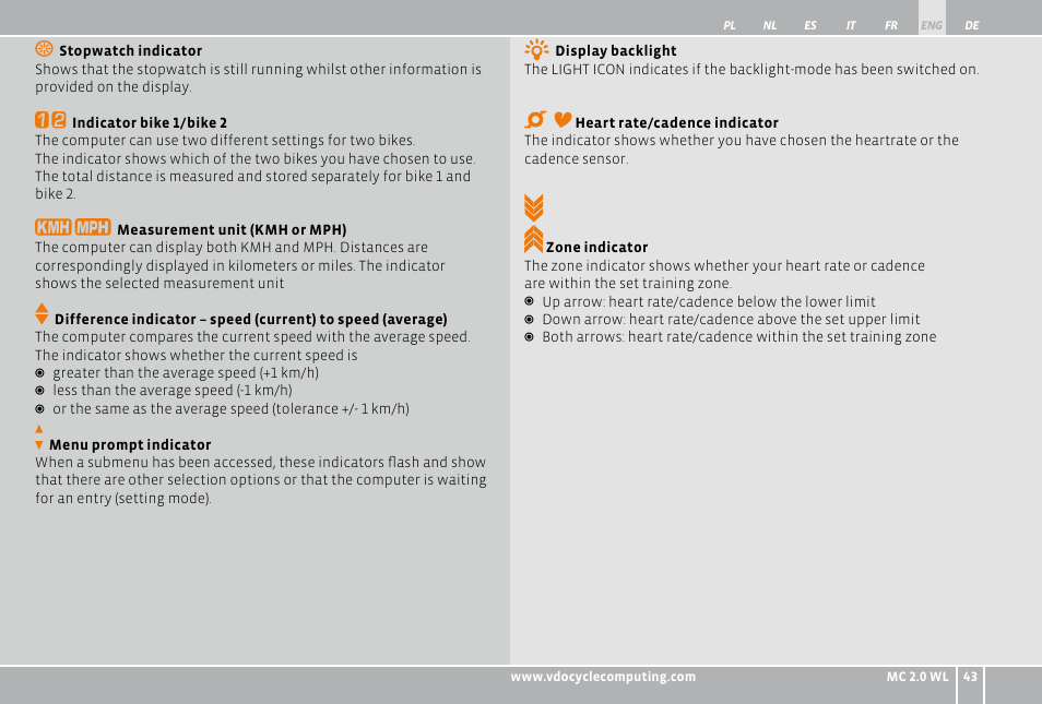 VDO WL MC 2.0 User Manual | Page 43 / 272