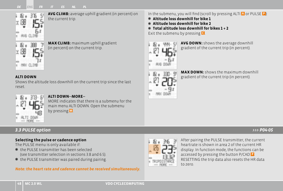 VDO WL MC 2.0 User Manual | Page 48 / 272